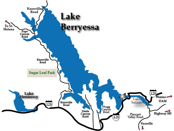 Lake Berryessa Map