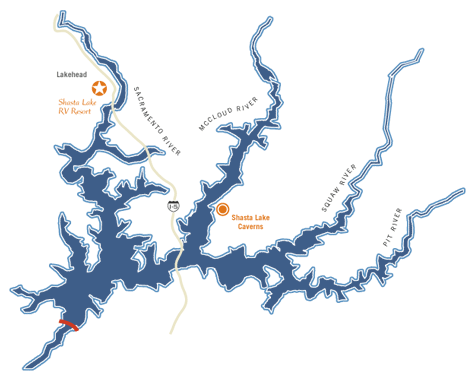 Lake Shasta Map